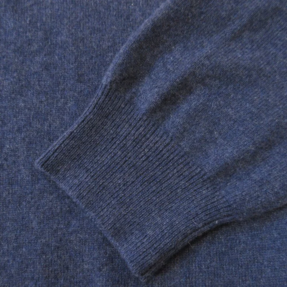 NWT J.Crew Men's Cashmere Crewneck Sweater in Heather Shadow Blue Pullover XXL